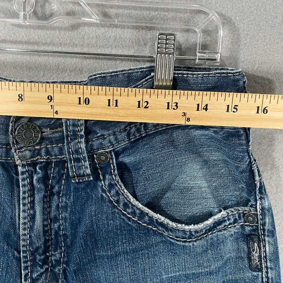 Silver Hunter Loose Tapered Denim Blue Jeans Pants Mens Size 31 x 32 - Picture 9 of 10